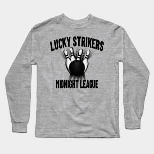 Lucky Strikers Midnight League Retro Bowling Long Sleeve T-Shirt